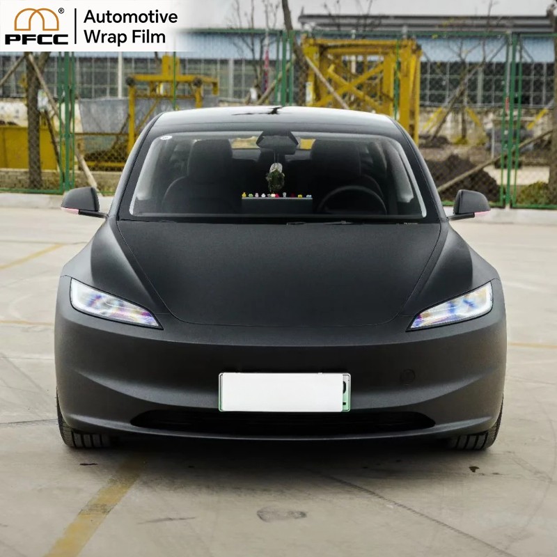 5ft x50ft PET Car Wrap Vinyl Matte Liquid Obsidian Black Air Release Bubble Free