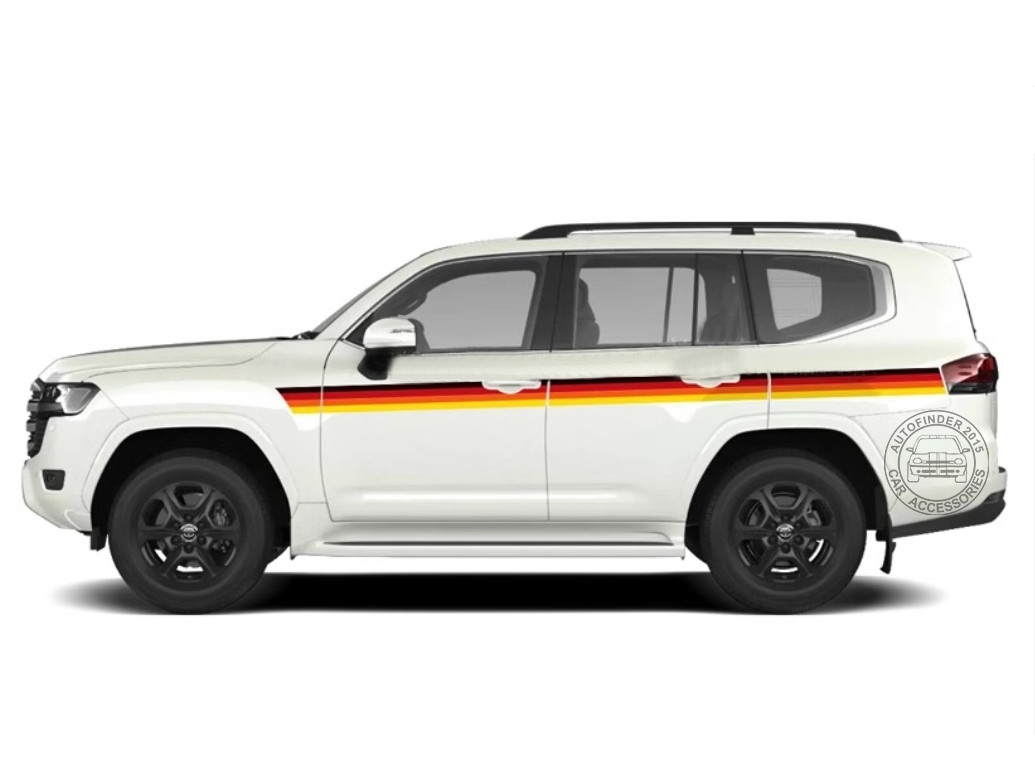 2 PCS Graphics Racing Stripe Car Sticker For Toyota Land Cruiser Side Door Decal
