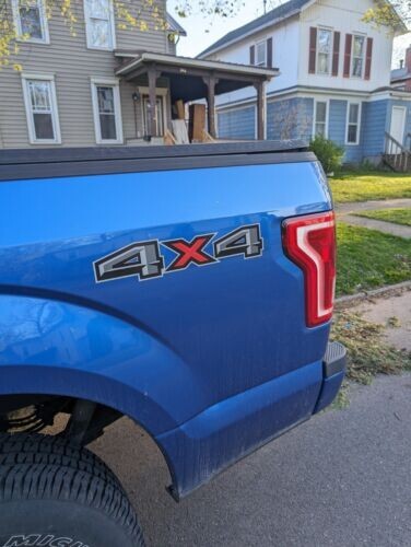 (2x) Ford F150 4×4 Decals Stickers red gray red black bed side graphics FH1A6