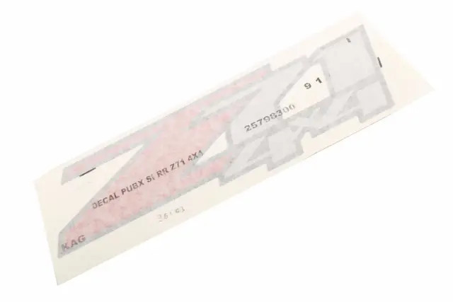Genuine GM Pickup Box Side Rear Decal 25798300