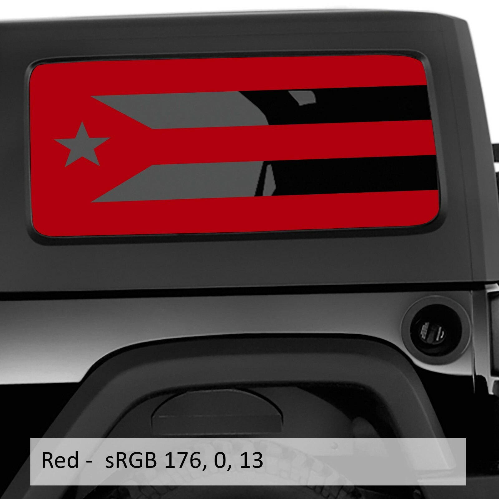 Jk/JL Puerto Rico Flag Decal Hardtop Window Set for Wrangler 2DR Model ’07-’20