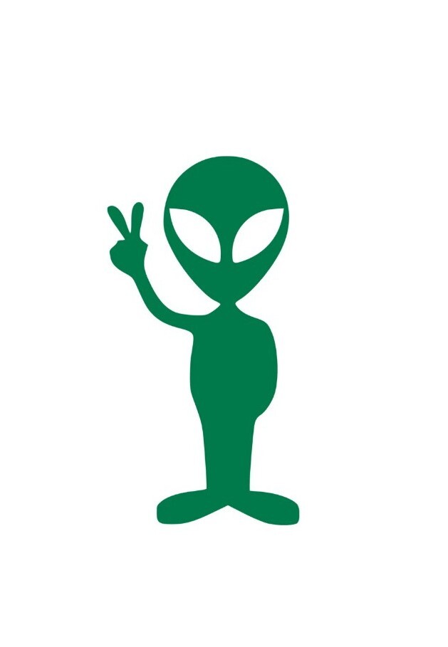 Alien Peace Lover Funny Vinyl Decal Sticker you choose size and color