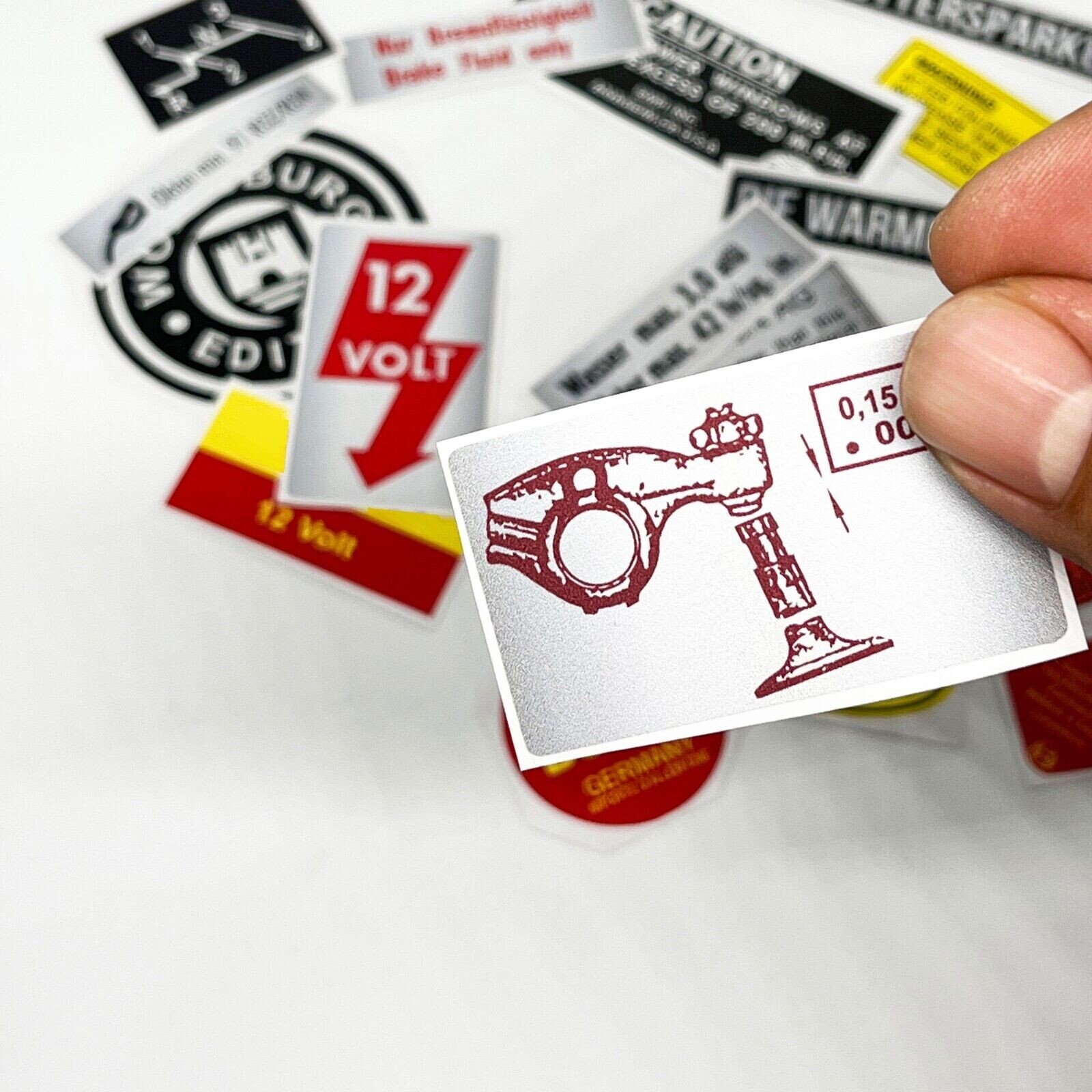 Volkswagen Beetle Bug Restoration Warning Caution Engine Stickers Labels