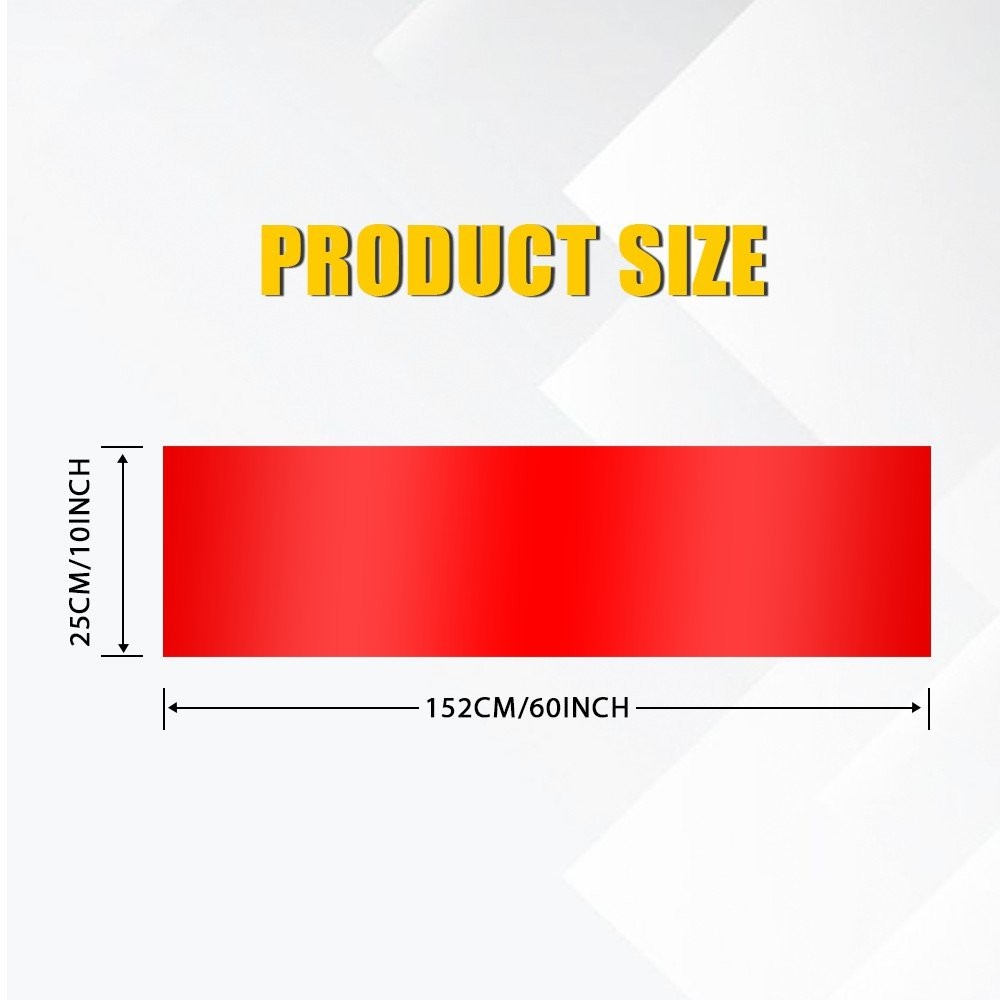 Red Window Sun Visor Strip Tint Film Front Windshield UV Shade Decal Banner Trim