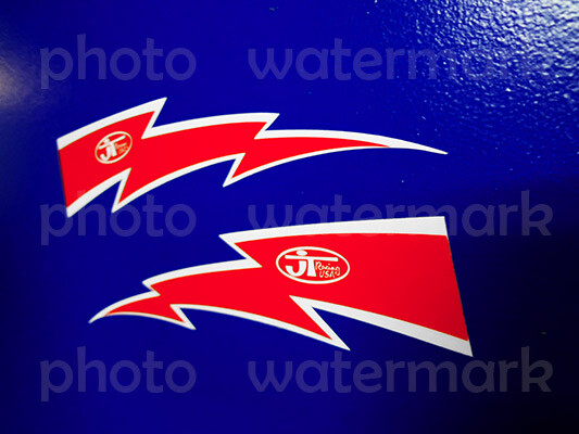 JT Racing Bolts Decals White/Red stickers CR KX YZ RN VMX AHRMA RM YZM Pick Size