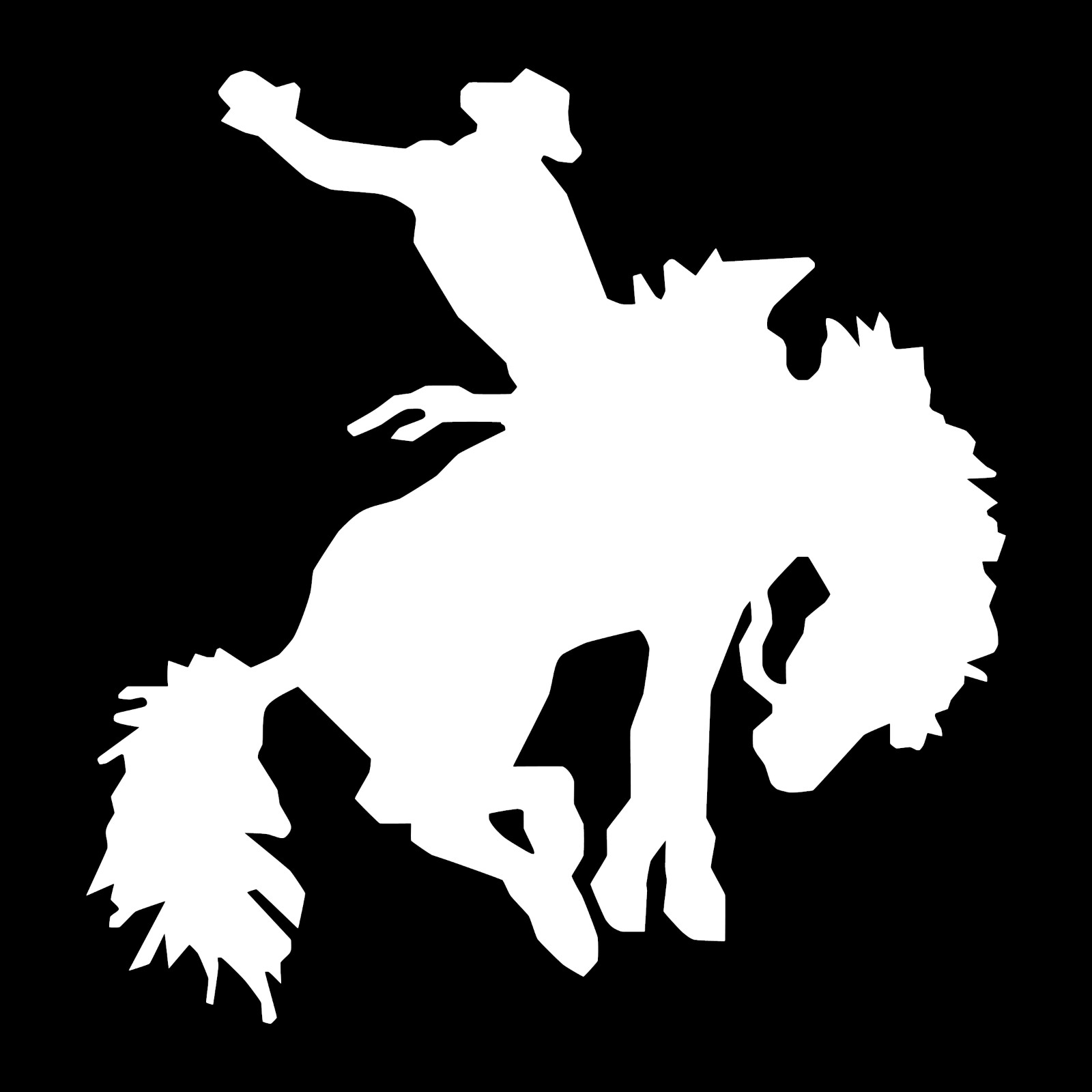 Cowboy Rodeo Western Riding Car Truck Window Wall Laptop Vinyl Decal Sticker.