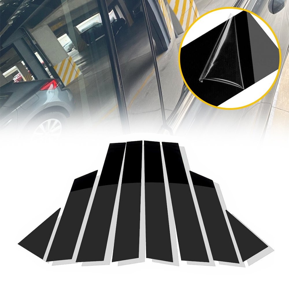 Black Pillar Posts Window Door Trim Cover For Nissan Altima 2013-2018 Deco B
