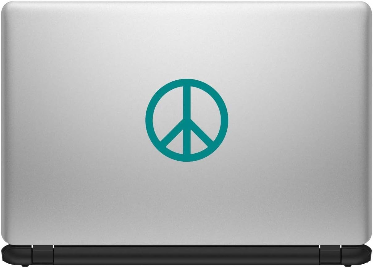 Fade Resistant Round Peace Sign Vinyl Decal – Perfect for Cars, Windows, Laptops