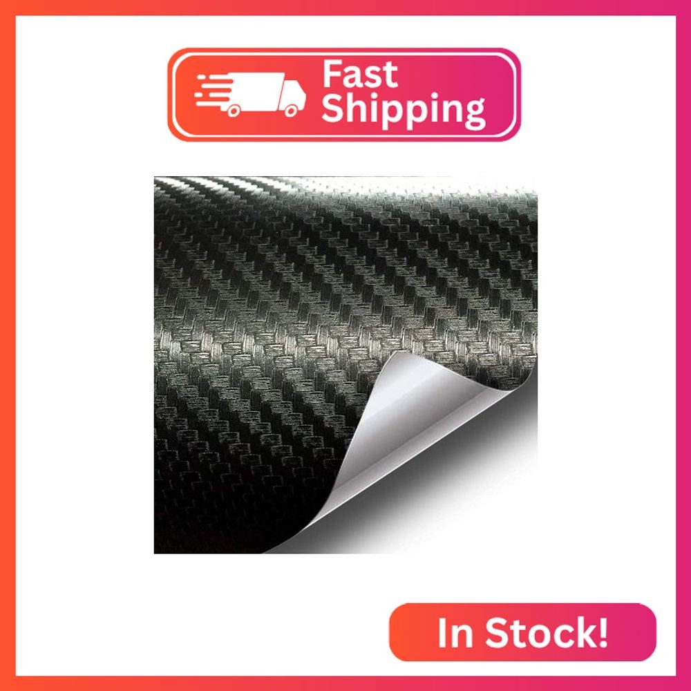 VViViD Black Carbon Fiber Air-Release Adhesive Vinyl Tape Roll (3 Inch x 20ft)