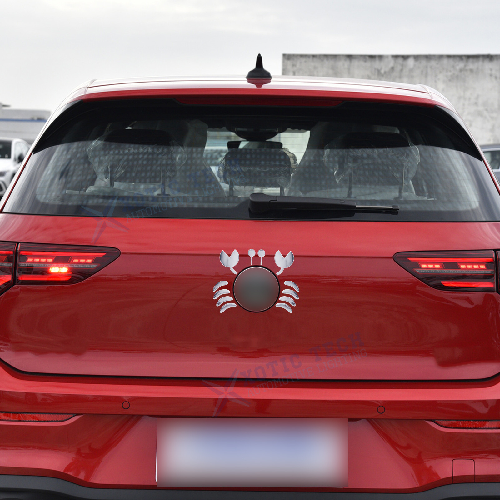 3D Crab Car Logo Stickers Auto Emblem Decal Universal Waterproof Self-Adhesive