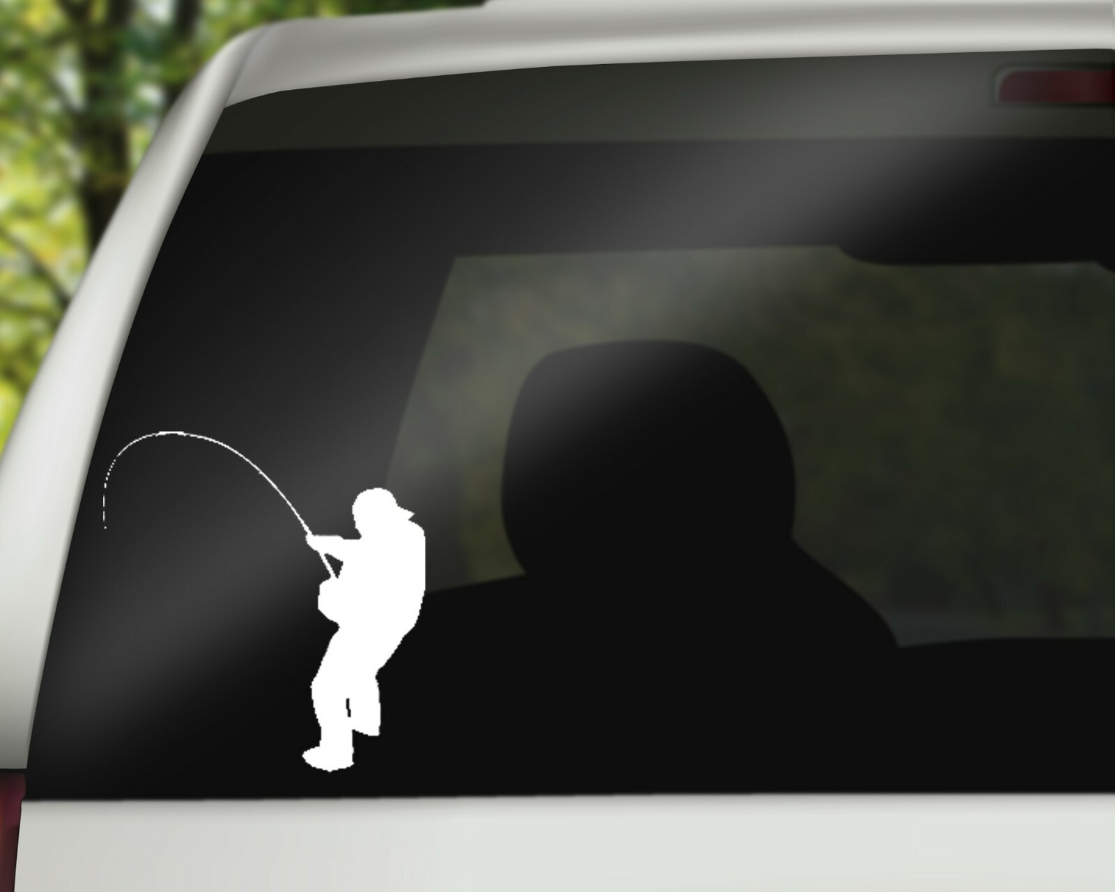 Fisherman Decal, Fishing Vinyl Decal, Car Decal, Gift 