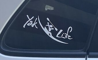 2 YAK LIFE LONG BOAT WHITE GIRL VINYL DECAL STICKER KAYAK