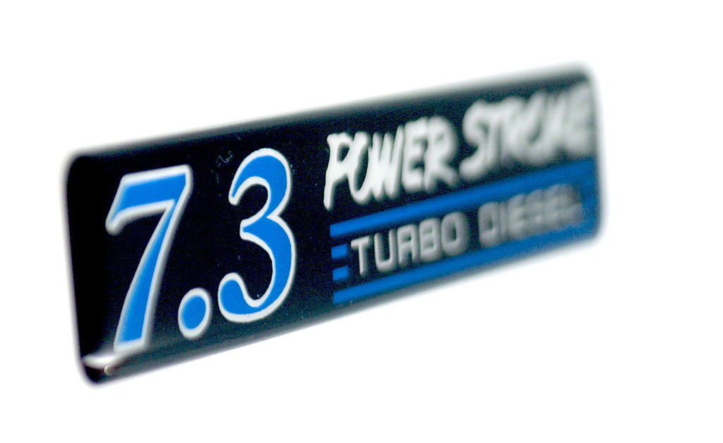 7.3 POWERSTROKE TD EMBLEM BLUE/BLACK (B) SATIN