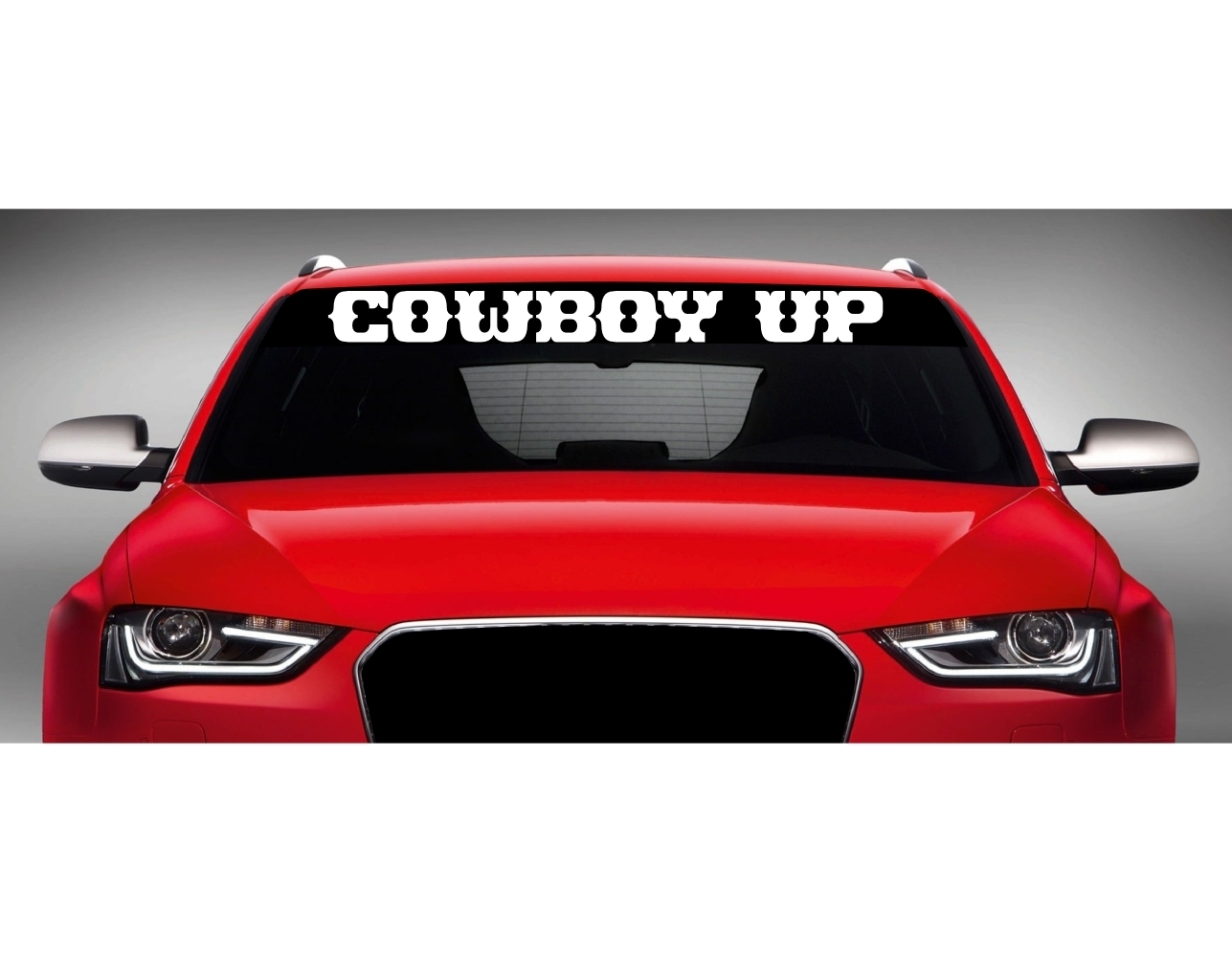 40″ Cowboy Up Car Decal Sticker Windshield Banner Redneck Country Boy 20 COLORS