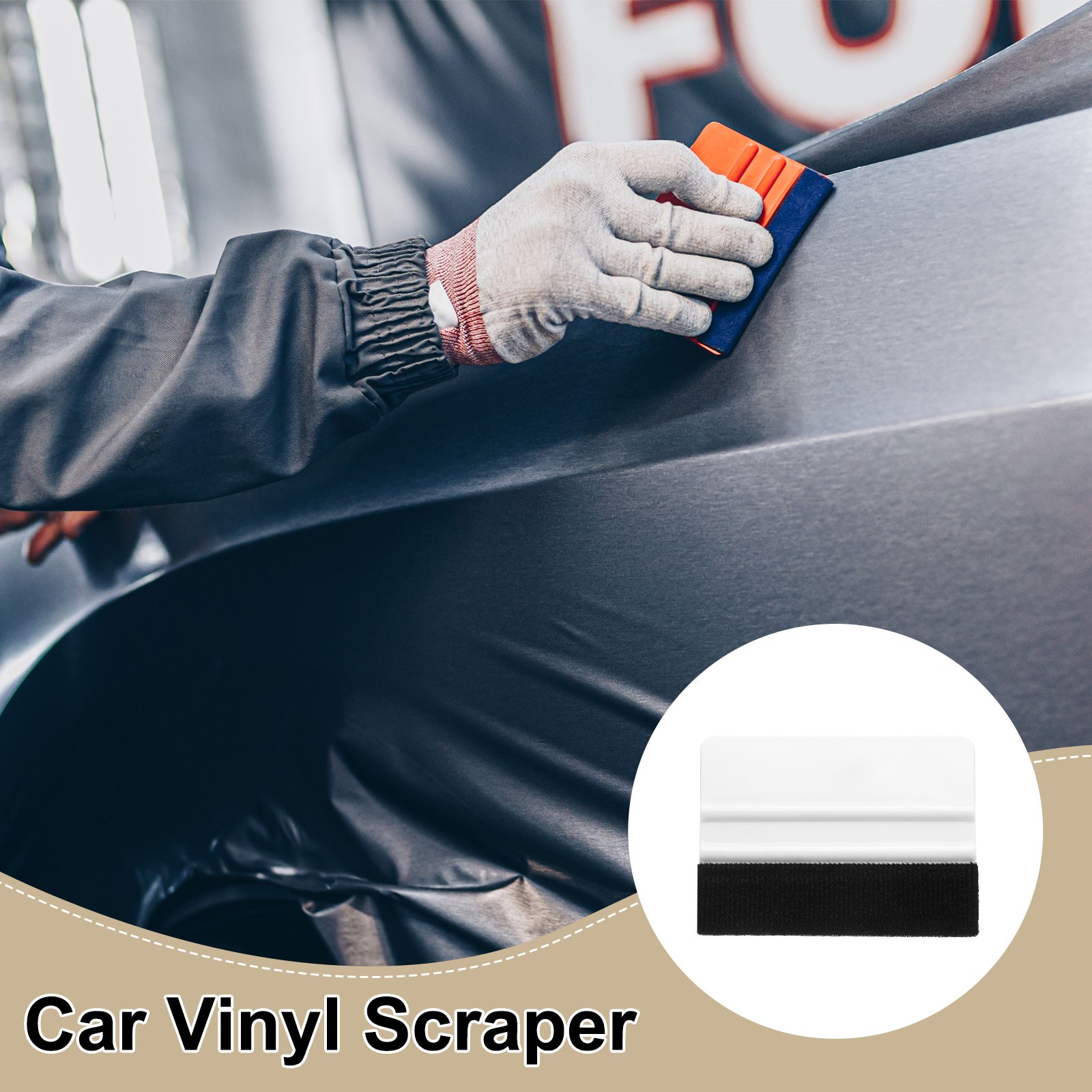 10pcs Car Vinyl Scraper 4 Inch Vinyl Squeegee for Car Window Tint, White