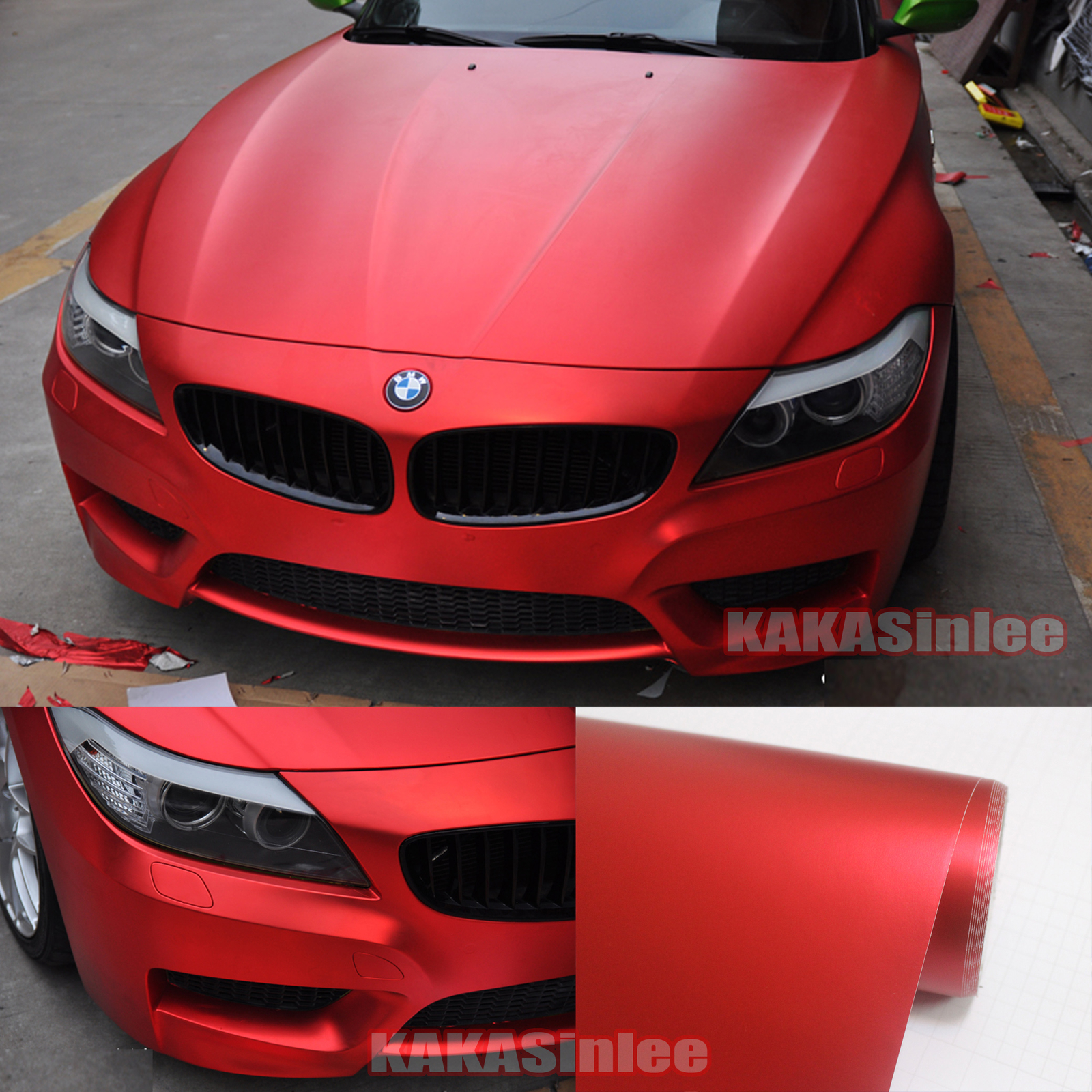 Full Car Wrap – Satin Matte Metallic Chrome Vinyl Sticker Decal Bubbles Free CF