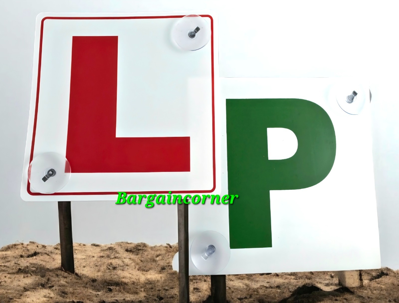 L & P PLATE SIGN New & Pass Driver Sign L Plate Advisory Sign With Suction Cup