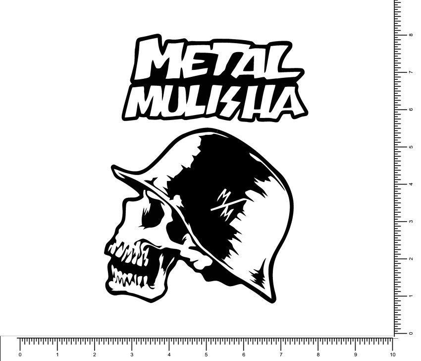 Metal Mulisha Skull Helmet 3 sizes Die Cut Team Sticker Motocross Decal colors