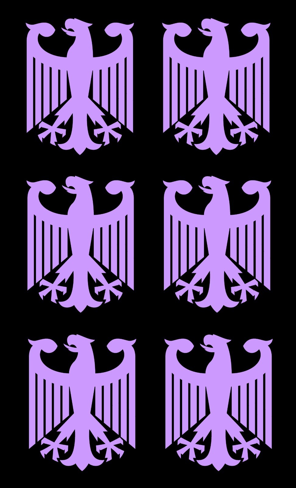 Set of 6 German Eagle Germany Flag Vinyl Decal Sticker Lot Pack