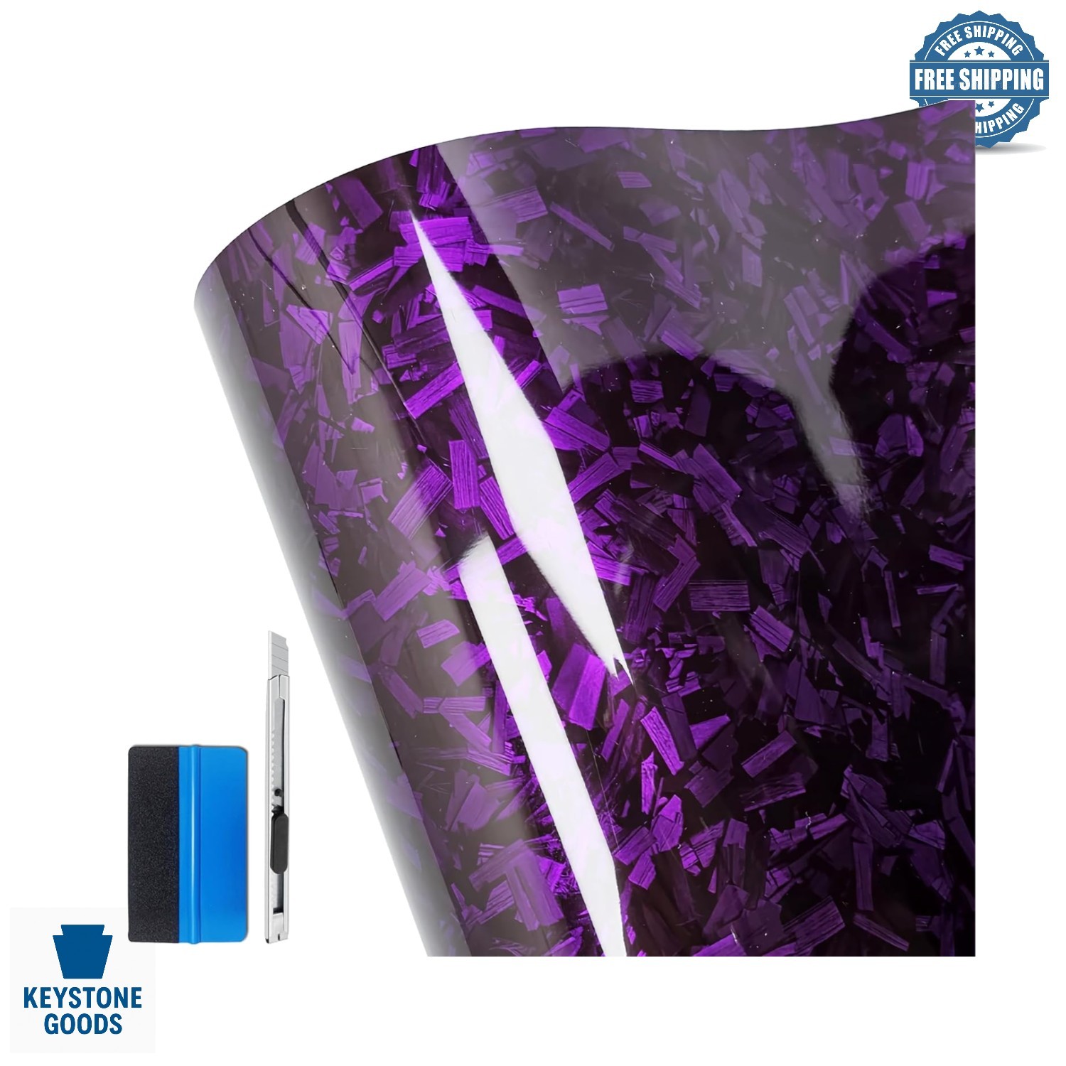 Purple Forged Carbon Fiber Vinyl Wrap Roll – DIY Car, Motorcycle, SUV, Truck …