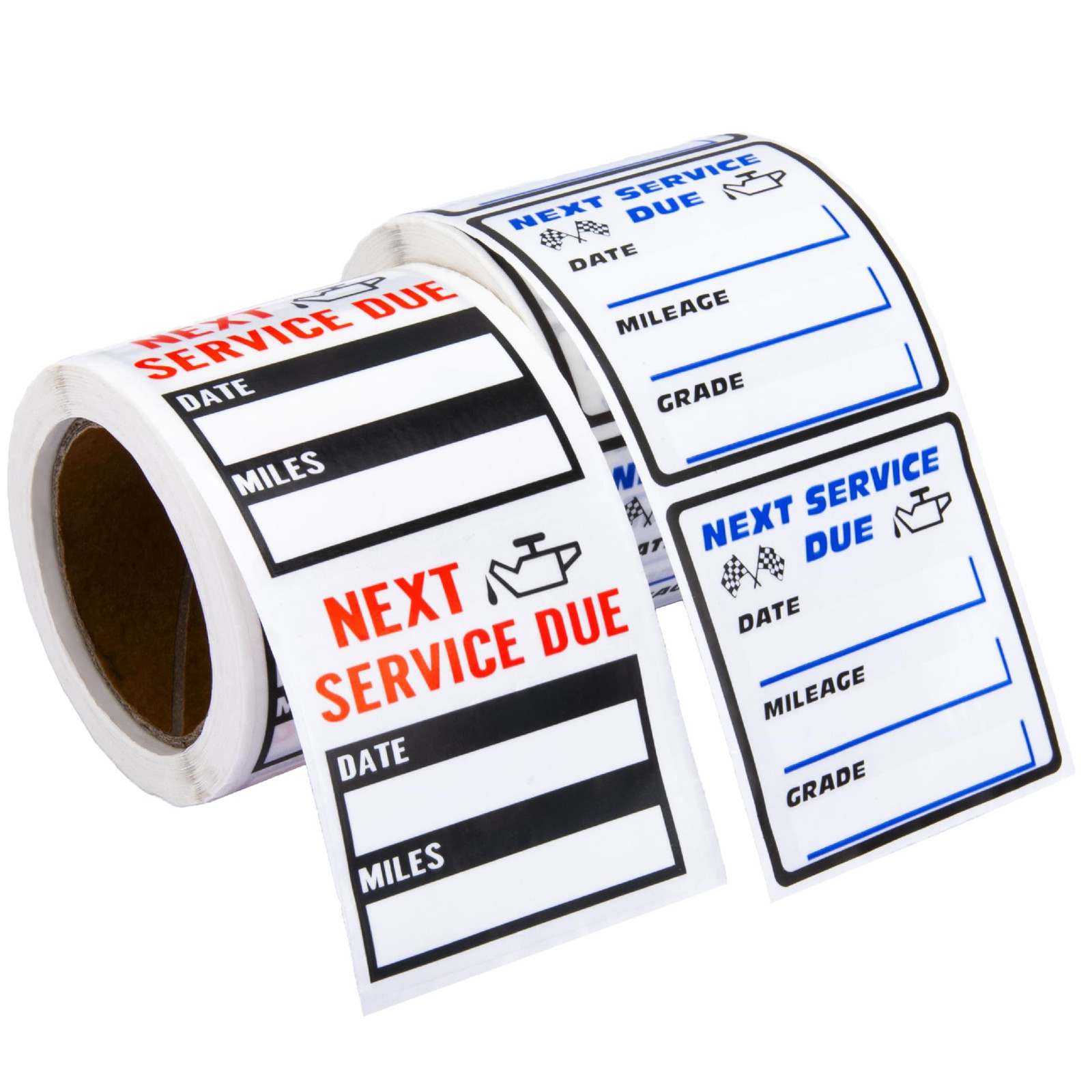 450 PCS Oil Change Stickers for Windshield,Car Accessories 2 Rolls Red+blue