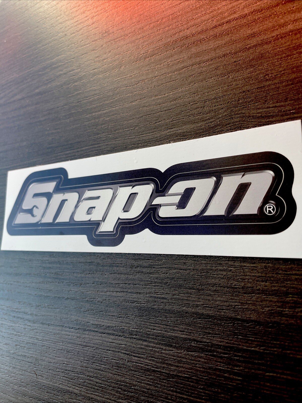 Snap-On Tools 3D Authentic Chrome Decal 8”, New🔥