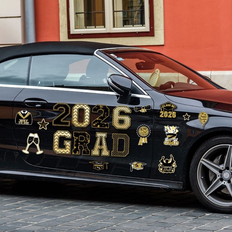 Golden Vehicle Decorative Stickers Decals PVC Material Easy To Install