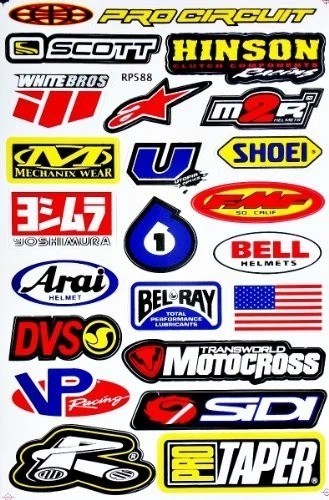 Dirt Bike Motorcycles Supercross Motocross ATV Lot 6 vinyl decals stickers D6015