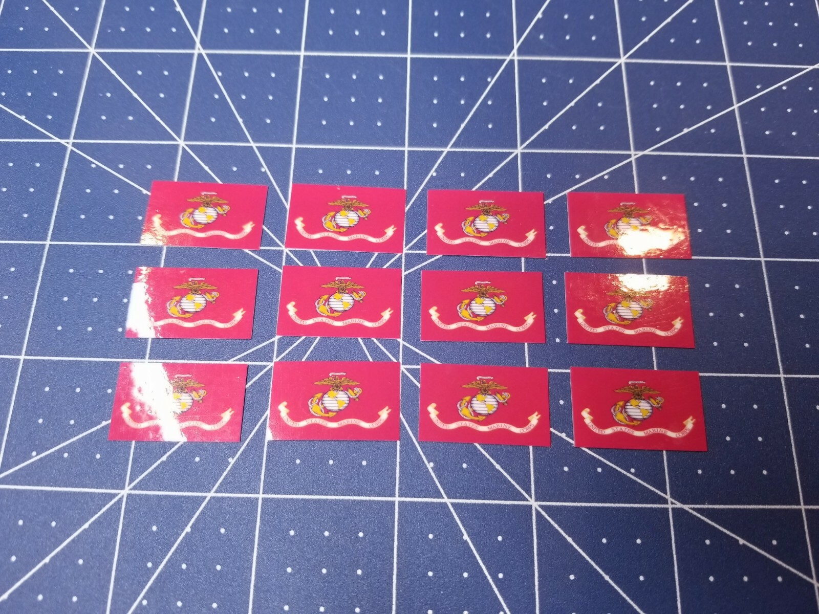 12 PACK UNITED STATES MARINE CORPS FLAG USA American CELLPHONE STICKER