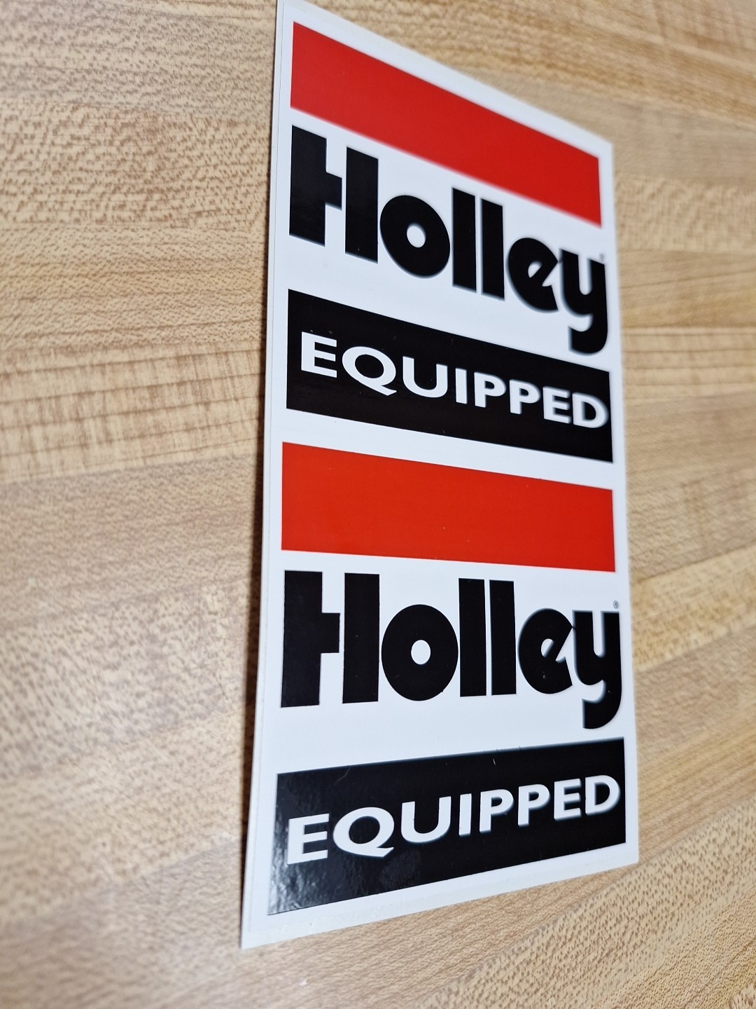 VINTAGE ORIGINAL HOLLEY EQUIPPED VINYL STICKER DECAL – SCCA – RACING – NHRA