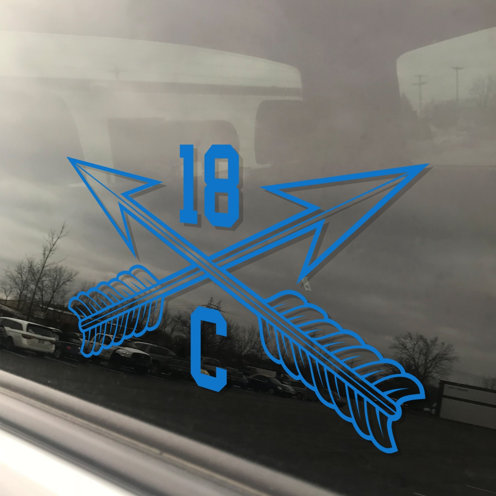 Army MOS 18C Engineer Sergeant SF Crossed Arrows Insignia Decal 3″ x 5.5″