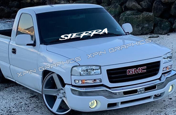 Sierra Windshield Decal Banner Sticker Fits GMC Truck Front/Back/Top/Bottom