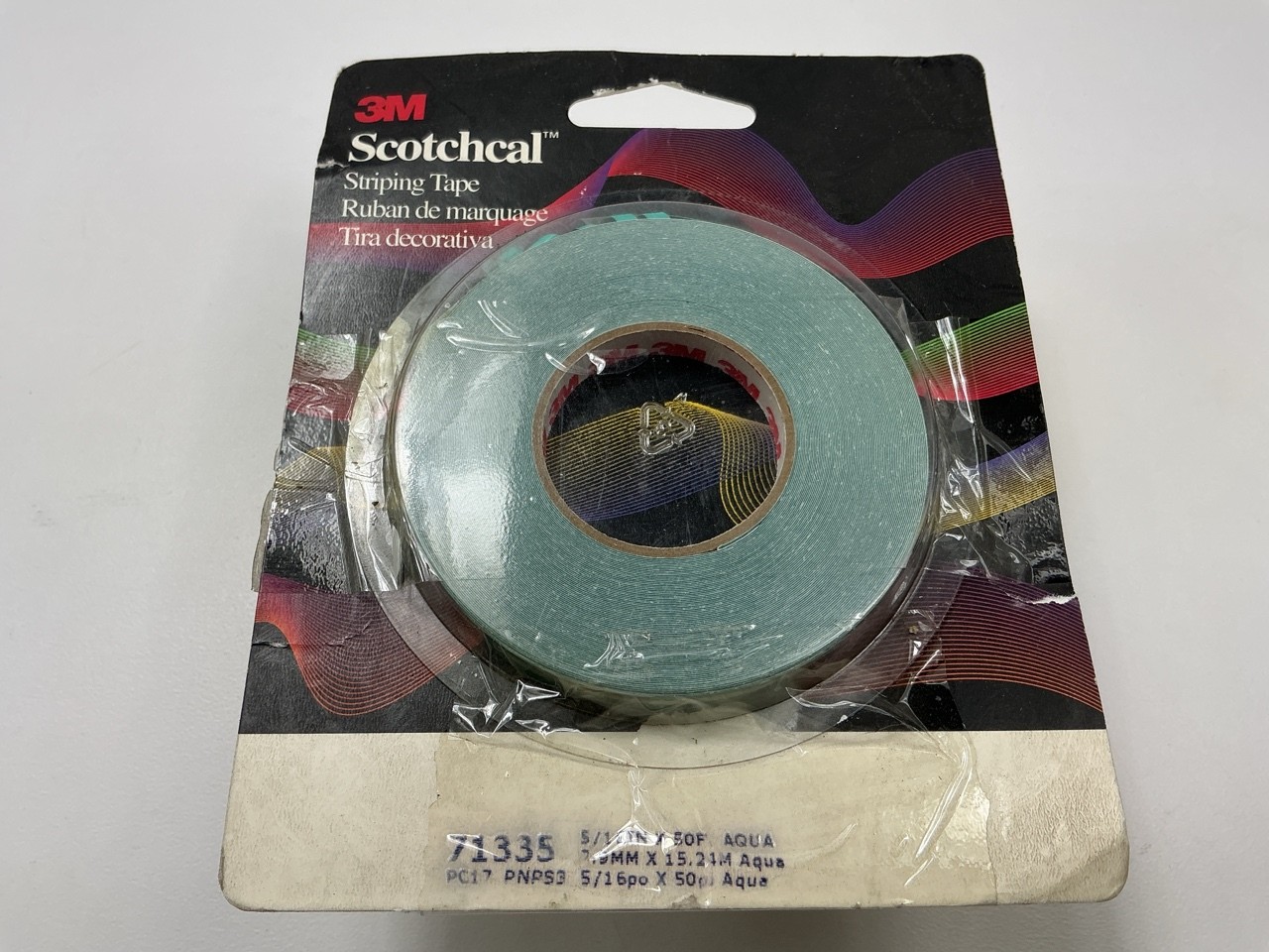OPEN BOX – 3M 71335 Scotchcal Striping Tape Aqua 5/16″ X 50 Feet