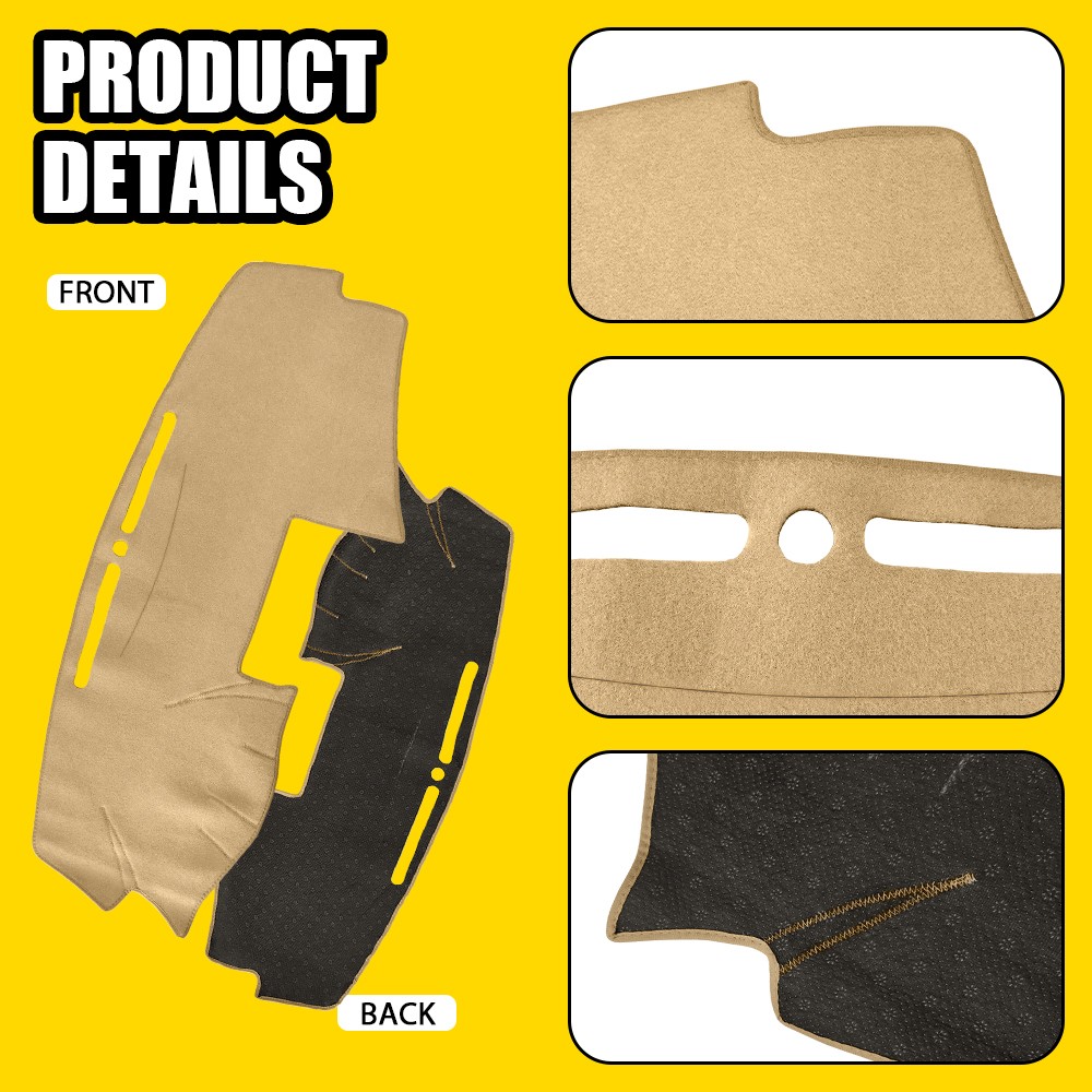 Dash Cover Mat Dashboard Pad Beige for Toyota Camry 07-11 Waterproof 1-5X