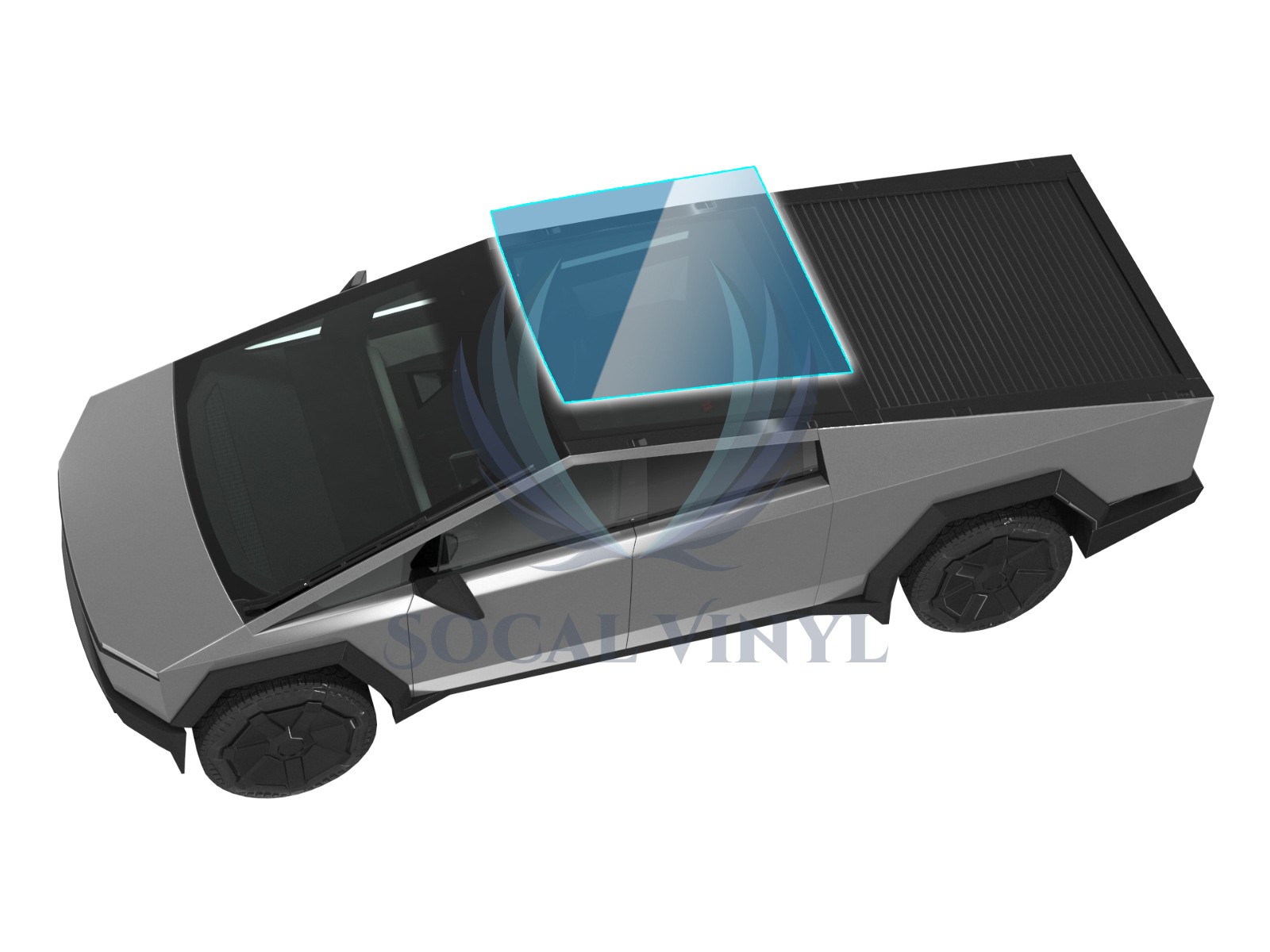 TPU Essmo Security Light Blue Glass Car Sunroof VLT70% UV99% Windshield Sunshade