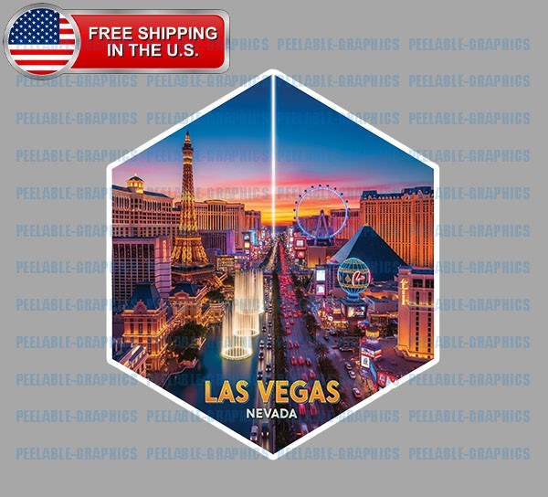 Las Vegas Nevada Vinyl Decal Sticker Hard Hat Window Helmet Toolbox B