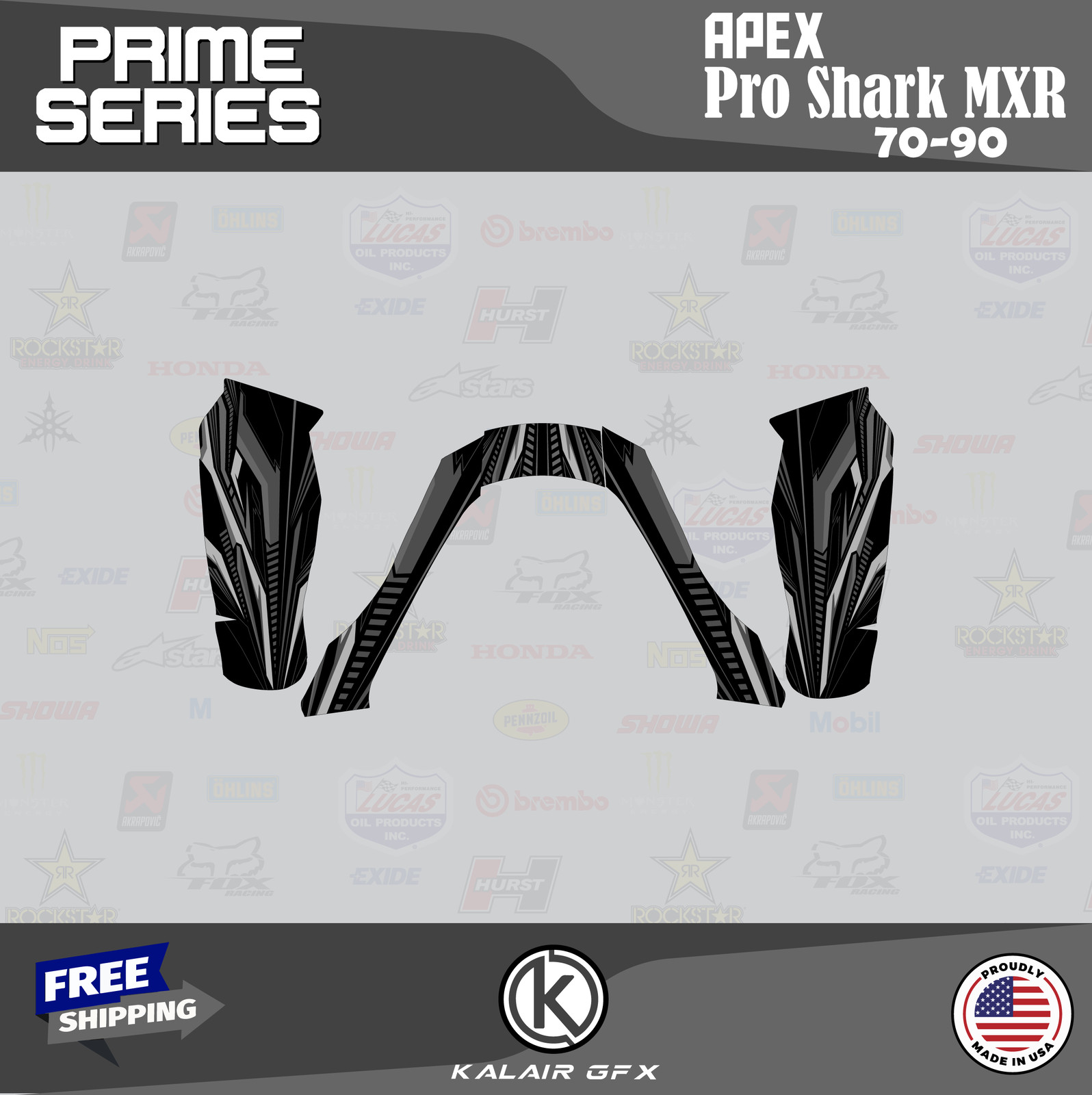 Graphics Kit for APEX Pro Shark MXR 70 90 Prime-smoke
