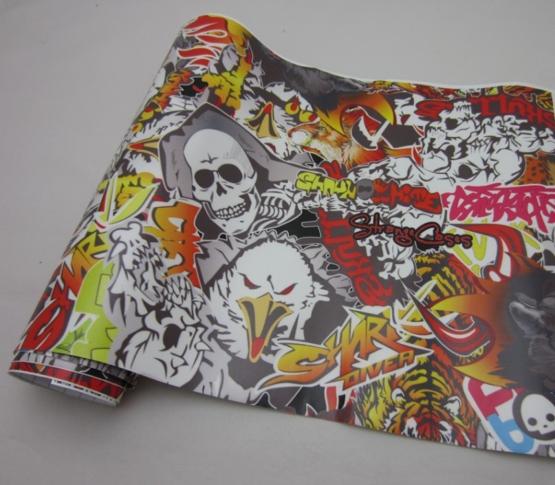 12″ X 60″ JDM ANIMAL STYLE GRAFFITI STICKER BOMB VINYL WRAP STICKER DECAL