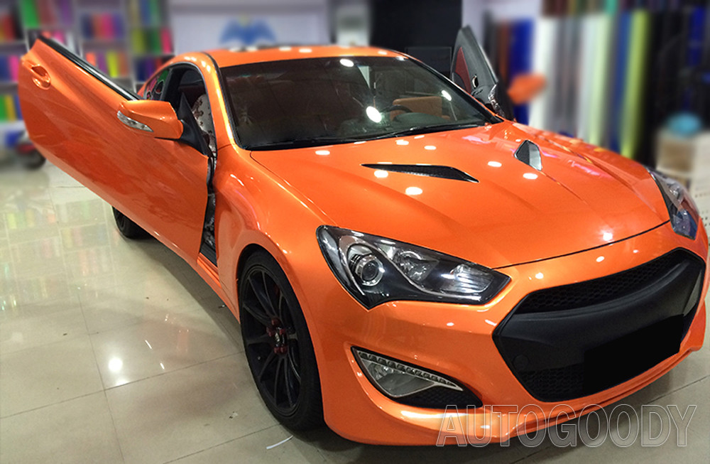 360″ x 60″ Super Gloss Orange Vinyl Film Wrap Sticker Air Bubble Free 30ft x 5ft