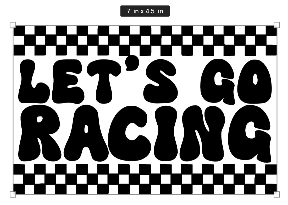 *Let’s Go Racing 7”x4.5″ White Auto Decal Funny Sticker