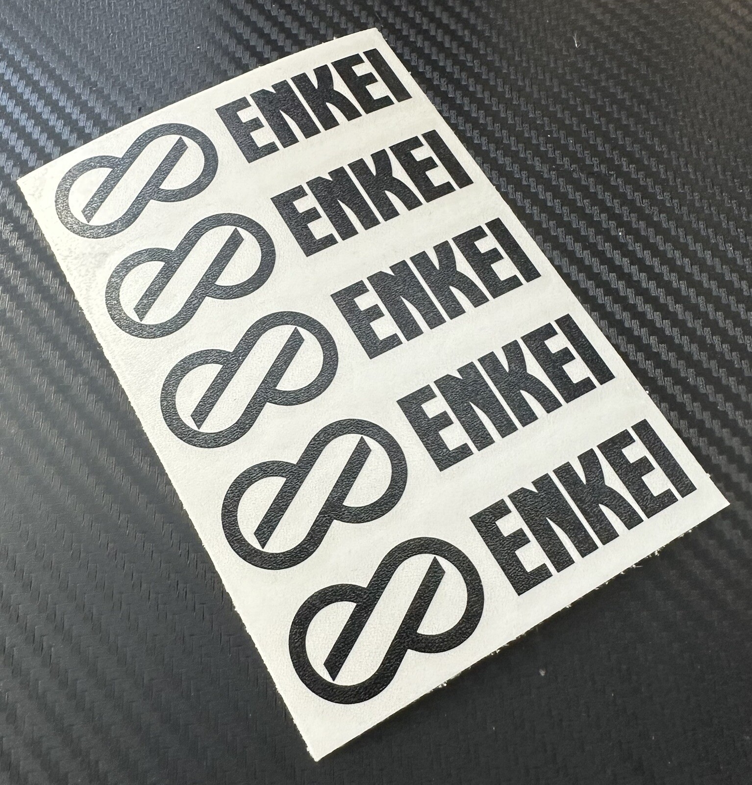 5 Enkei Logo Vinyl Decals Stickers for Spokes of Wheels Rims You Pick Colors