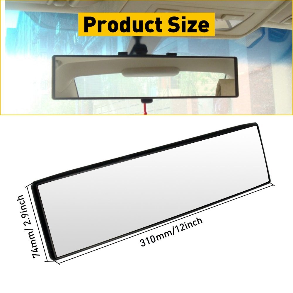 1/2Set Car Universal View Rear 300MM Wide Angle Clear Convex Rearview Mirror Cli