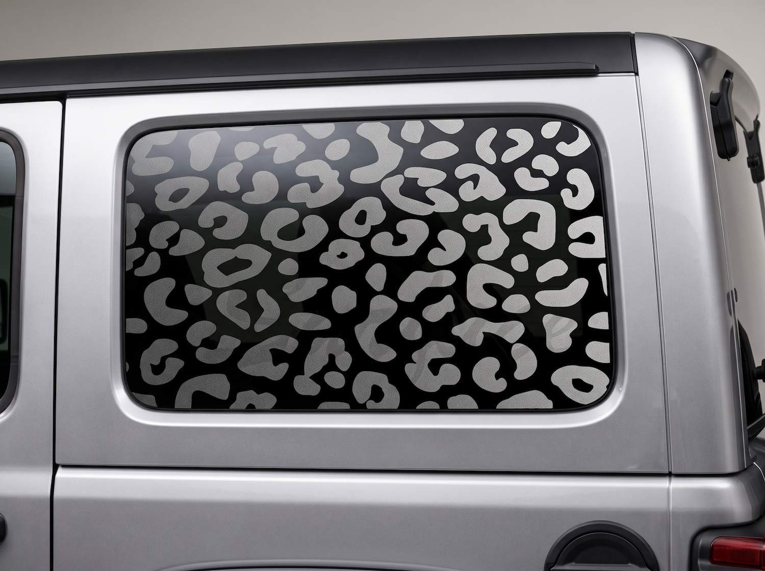 Leopard Cheetah Rear Window Vinyl Decal for 2018-2026 Jeep Wrangler JLU 4 Door