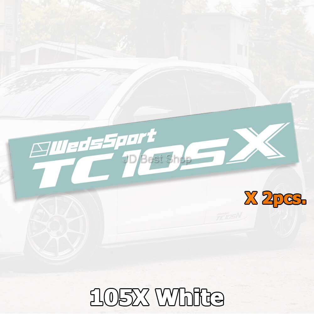 Sticker Diecut Wheels Car Racing WedsSport TC105 N X Vinyl JDM Style Jap Set 2pc