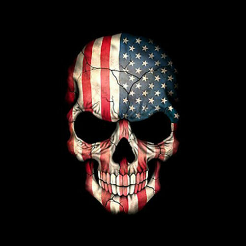 SKULL AMERICAN FLAG DECAL STICKER 3M USA TRUCK BIKE HELMET VEHICLE WINDOW WALL