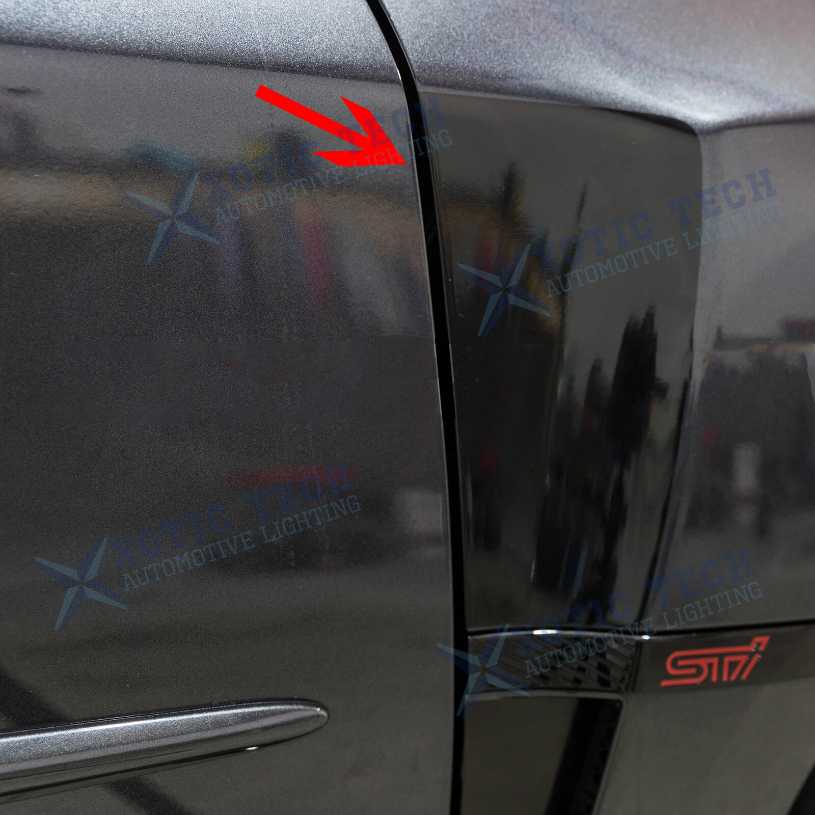 Black Front Fender Upper & Lower Air Vent Sticker for Subaru WRX STI 2015-2021