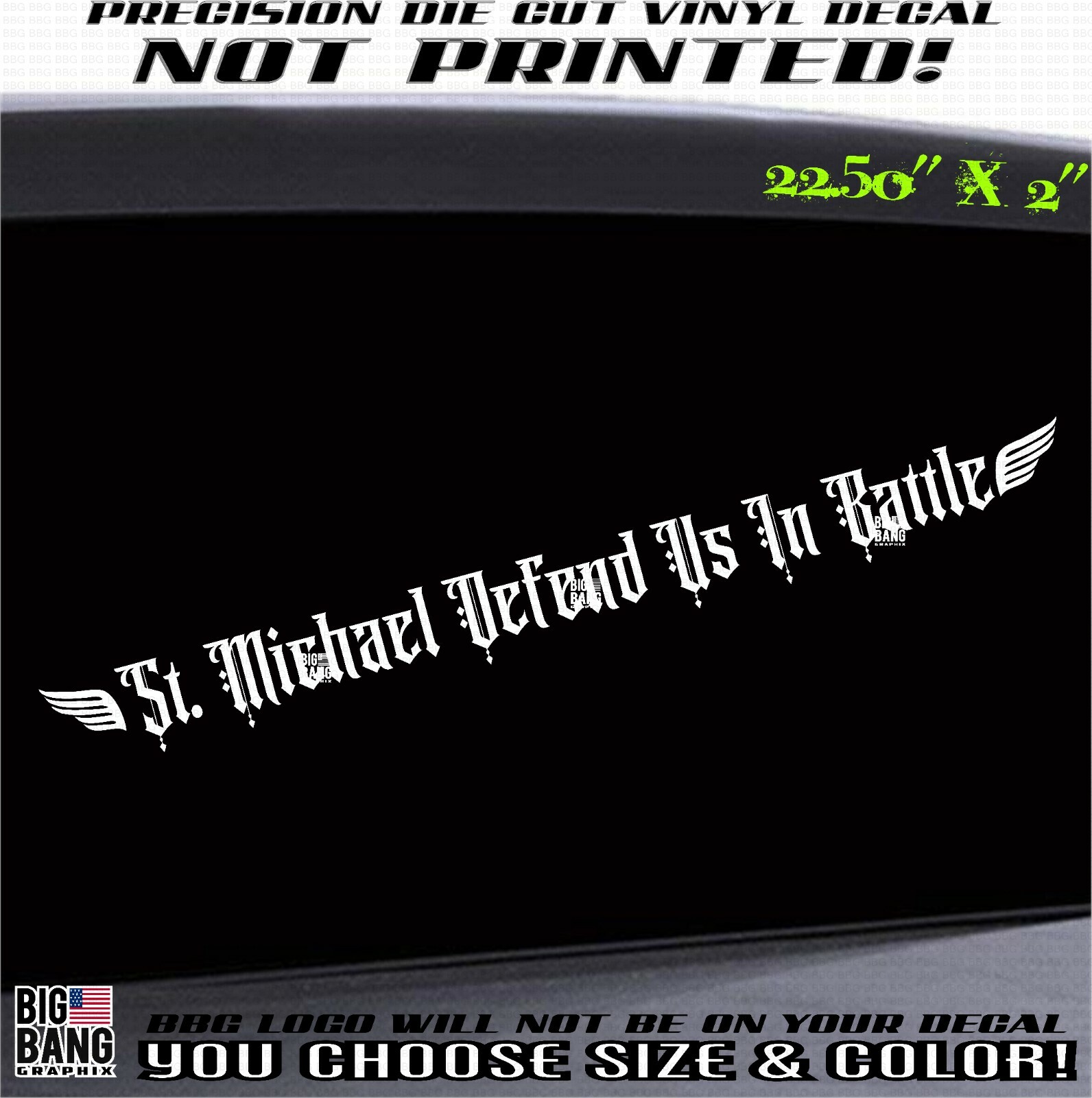 St. Michael Vinyl Decal Sticker SUV Car Truck Window Body Die Cut