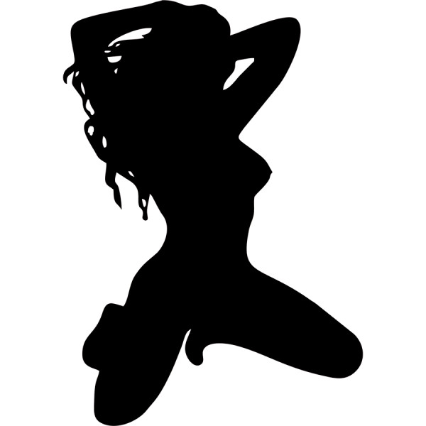 PIN-UP SEXY HOT KNEELING GIRL Vinyl Decal -Sticker for Car Truck Bumper Wall