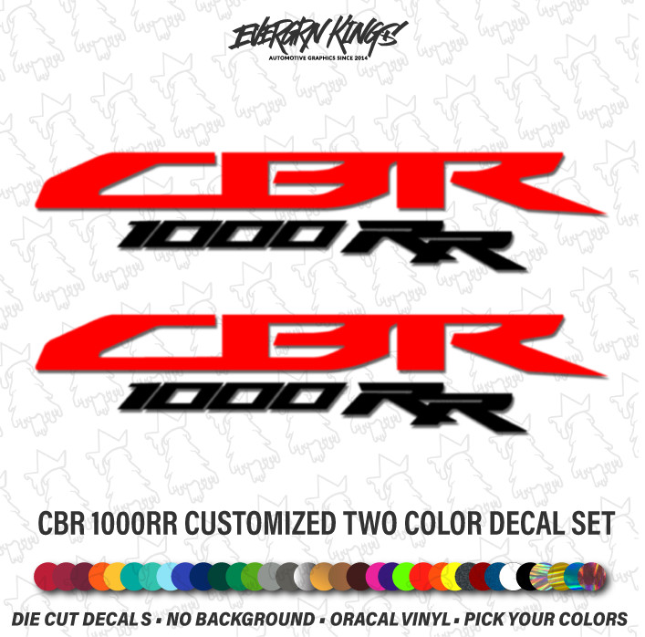 x2 CBR 1000 RR Fairing – 2 COLOR Decals Fuel Tank Racing Stickers for Honda Moto