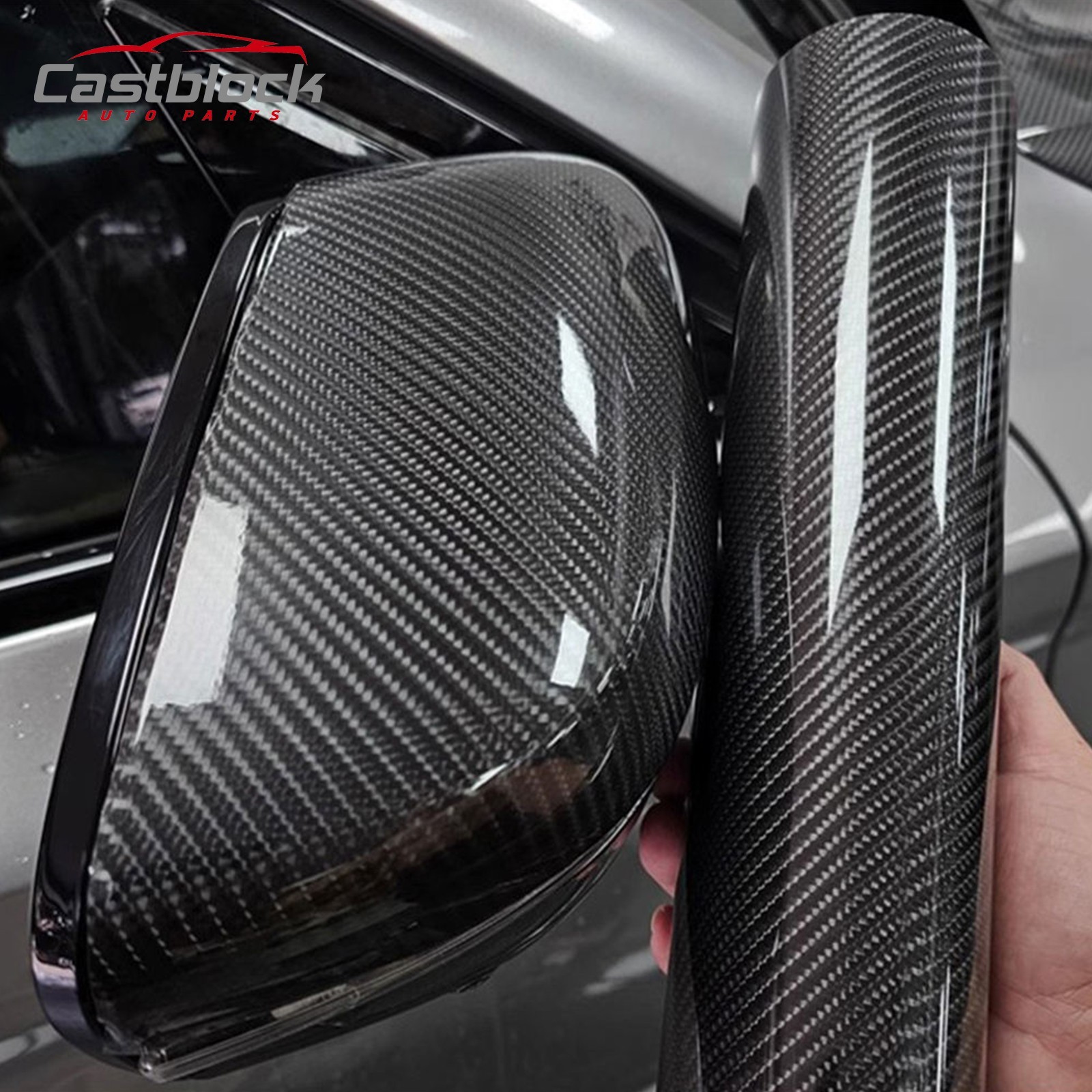 5D Carbon Fiber Black Vinyl Car Wrap Sheet Roll Film Sticker Decal Paper 118*12